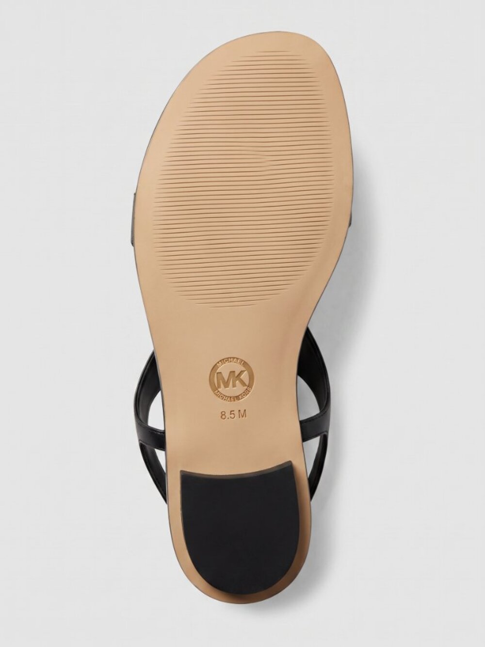 Michael Kors Nori Black Leather Bow Thong Flat Sandals Women's Shoes - Picture 4 of 5